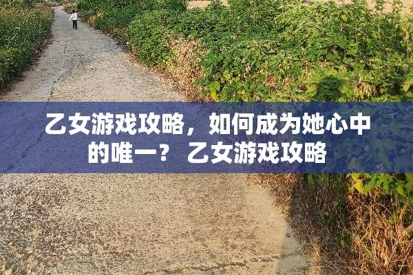 乙女游戏攻略，如何成为她心中的唯一？ 乙女游戏攻略