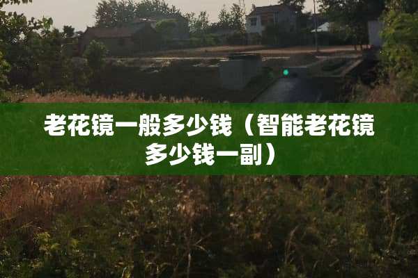 老花镜一般多少钱（智能老花镜多少钱一副）