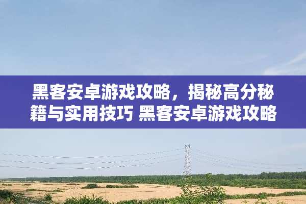 黑客安卓游戏攻略,揭秘高分秘籍与实用技巧 黑客安卓游戏攻略 黑客安卓游戏攻略,揭秘高分秘籍与实用技巧 黑客安卓游戏攻略