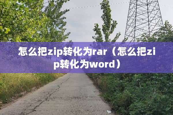 怎么把zip转化为rar（怎么把zip转化为word）