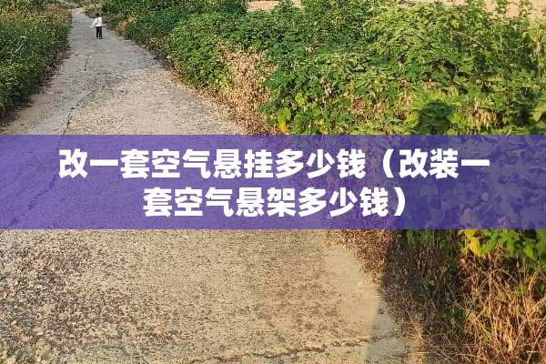 改一套空气悬挂多少钱（改装一套空气悬架多少钱）