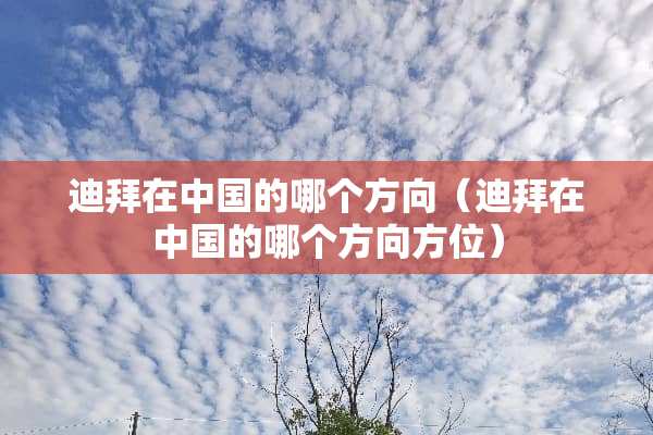 迪拜在中国的哪个方向（迪拜在中国的哪个方向方位）