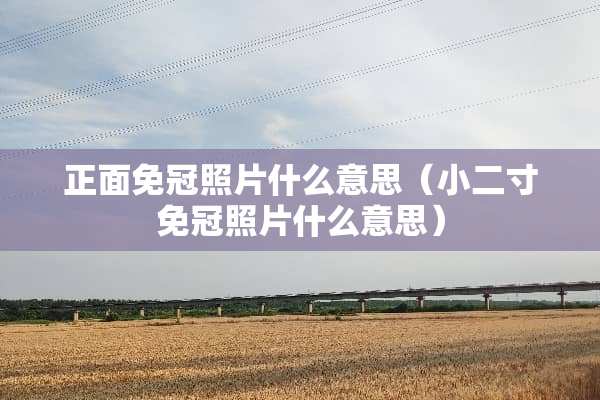 正面免冠照片什么意思(小二寸免冠照片什么意思) 正面免冠照片什么意思(小二寸免冠照片什么意思)