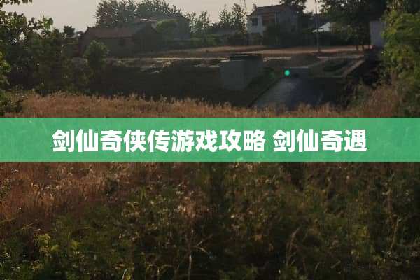 剑仙奇侠传游戏攻略 剑仙奇遇