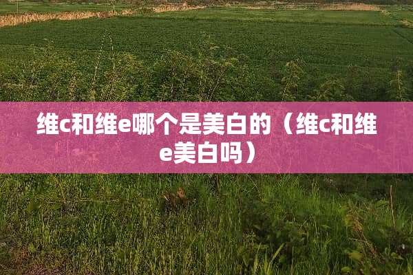 维c和维e哪个是美白的（维c和维e美白吗）