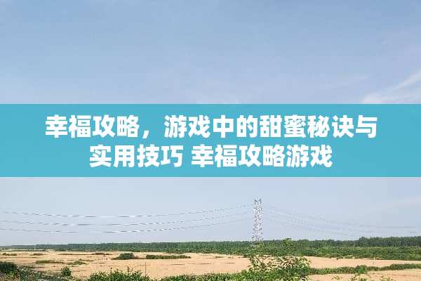 幸福攻略，游戏中的甜蜜秘诀与实用技巧 幸福攻略游戏
