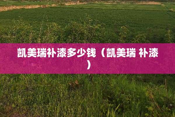 凯美瑞补漆多少钱（凯美瑞 补漆）