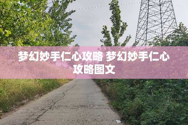 梦幻妙手仁心攻略 梦幻妙手仁心攻略图文