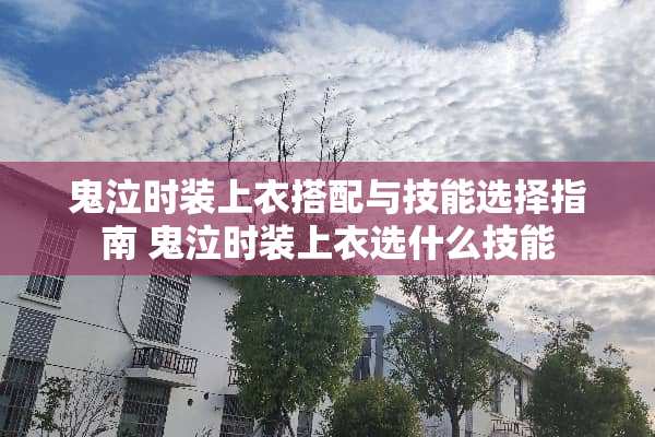 鬼泣时装上衣搭配与技能选择指南 鬼泣时装上衣选什么技能