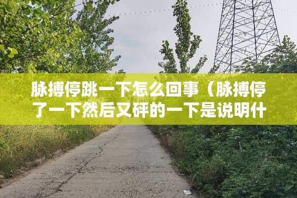 脉搏停跳一下怎么回事（脉搏停了一下然后又砰的一下是说明什么?）