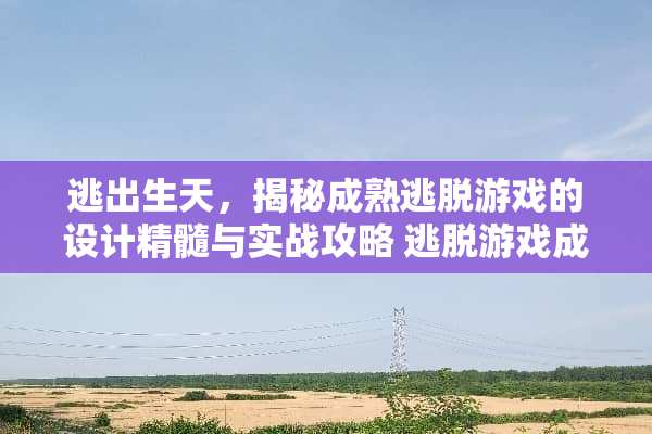 逃出生天，揭秘成熟逃脱游戏的设计精髓与实战攻略 逃脱游戏成熟游戏攻略