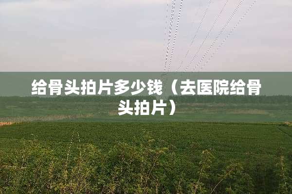 给骨头拍片多少钱（去医院给骨头拍片）