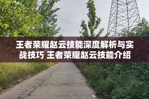 王者荣耀赵云技能深度解析与实战技巧 王者荣耀赵云技能介绍