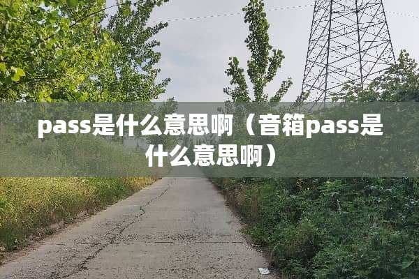 pass是什么意思啊（音箱pass是什么意思啊）