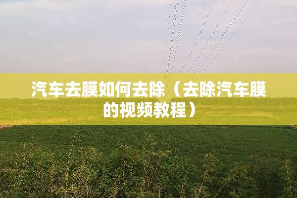 汽车去膜如何去除(去除汽车膜的视频教程) 汽车去膜如何去除(去除汽车膜的视频教程)