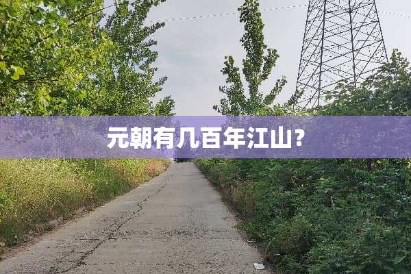 元朝有几百年江山？