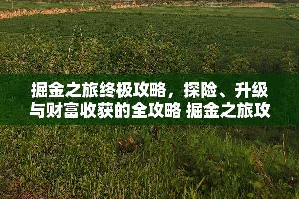 掘金之旅终极攻略，探险、升级与财富收获的全攻略 掘金之旅攻略