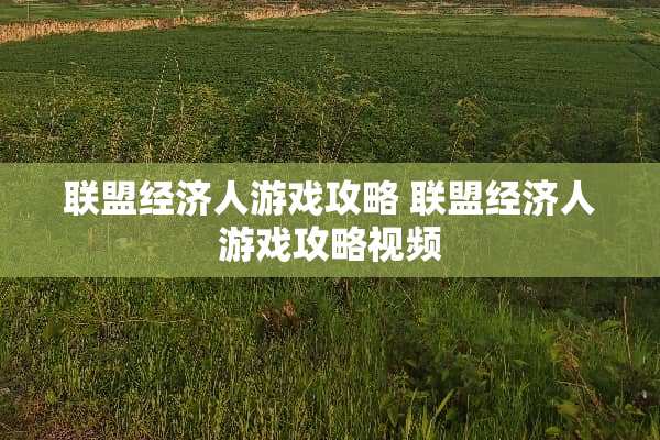 联盟经济人游戏攻略 联盟经济人游戏攻略视频 联盟经济人游戏攻略 联盟经济人游戏攻略视频