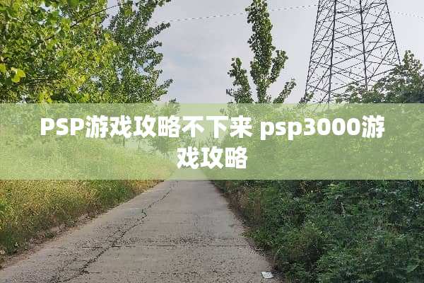 PSP游戏攻略不下来 psp3000游戏攻略
