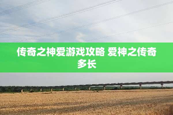 传奇之神爱游戏攻略 爱神之传奇多长