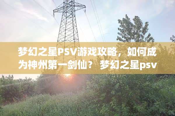 梦幻之星PSV游戏攻略，如何成为神州第一剑仙？ 梦幻之星psv游戏攻略