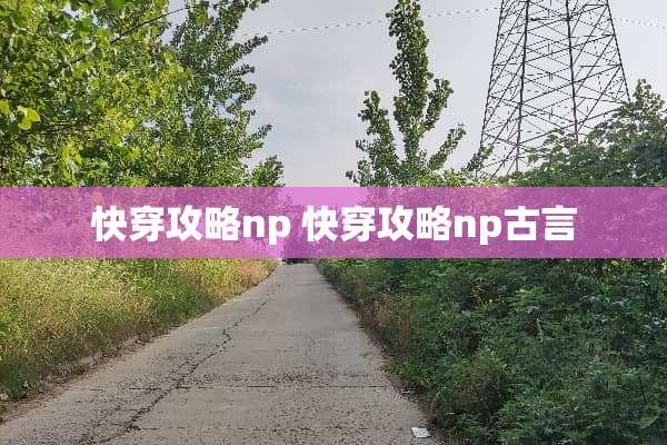 快穿攻略np 快穿攻略np古言