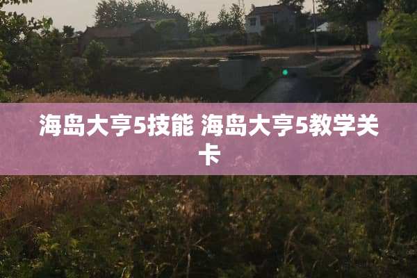 海岛大亨5技能 海岛大亨5教学关卡