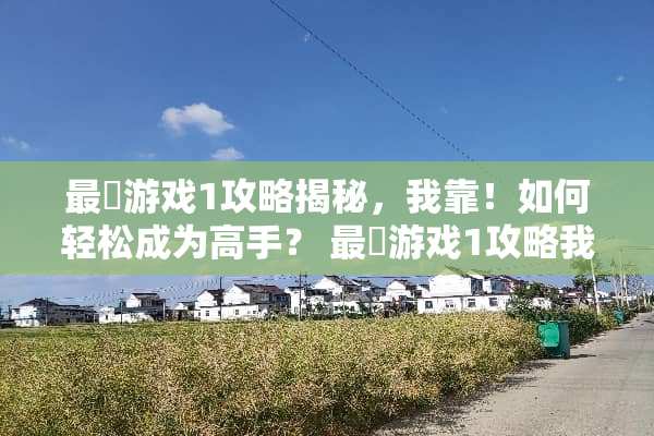 最囧游戏1攻略揭秘，我靠！如何轻松成为高手？ 最囧游戏1攻略我靠