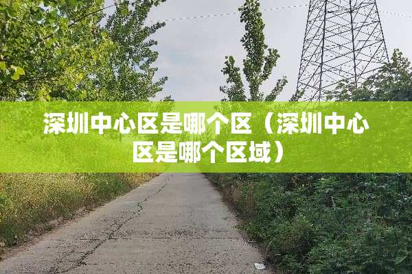 深圳中心区是哪个区（深圳中心区是哪个区域）