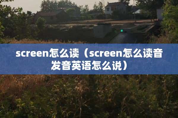 screen怎么读（screen怎么读音发音英语怎么说）