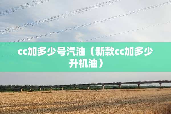 cc加多少号汽油(新款cc加多少升机油) cc加多少号汽油(新款cc加多少升机油)