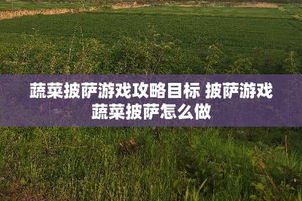 蔬菜披萨游戏攻略目标 披萨游戏蔬菜披萨怎么做