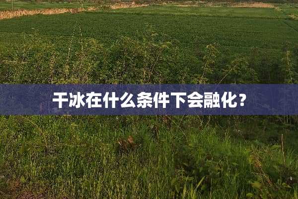 干冰在什么条件下会融化？