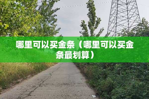 哪里可以买金条（哪里可以买金条最划算）