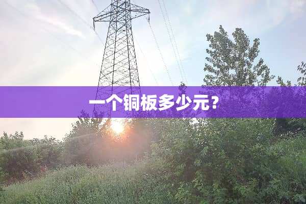 一个铜板多少元？