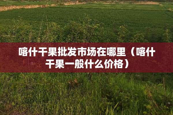 喀什干果批发市场在哪里（喀什干果一般什么价格）