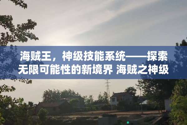 海贼王，神级技能系统——探索无限可能性的新境界 海贼之神级技能系统