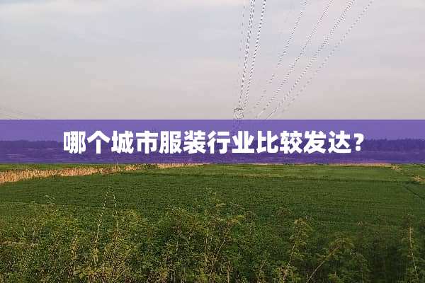 哪个城市服装行业比较发达？