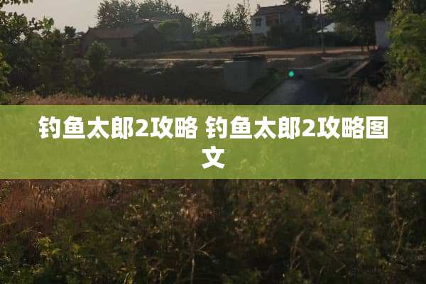 钓鱼太郎2攻略 钓鱼太郎2攻略图文