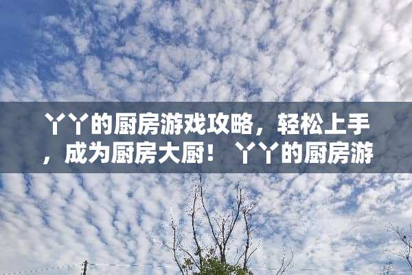 丫丫的厨房游戏攻略，轻松上手，成为厨房大厨！ 丫丫的厨房游戏攻略