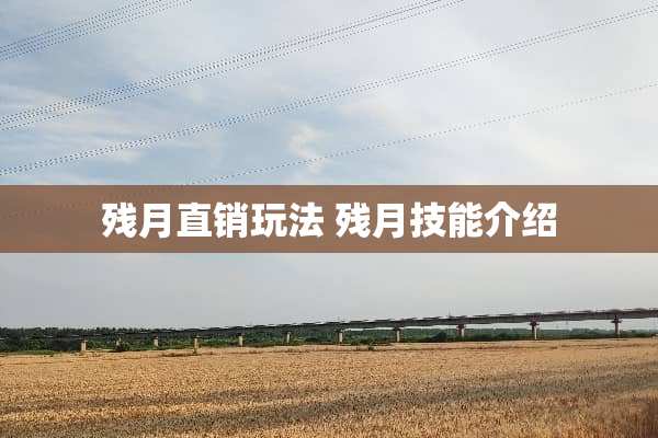 残月直销玩法 残月技能介绍
