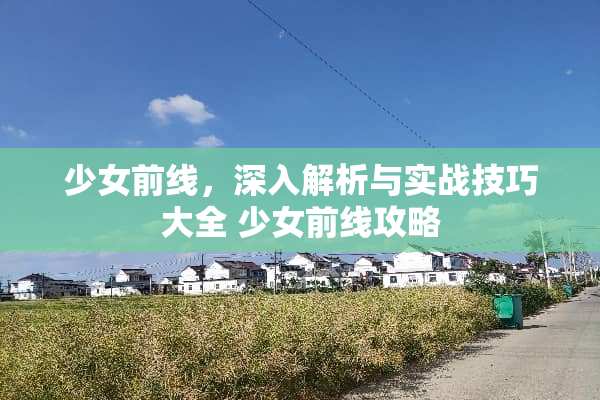 少女前线，深入解析与实战技巧大全 少女前线攻略