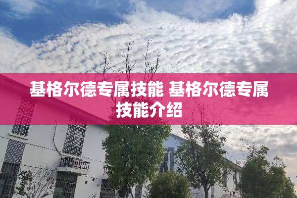 基格尔德专属技能 基格尔德专属技能介绍 基格尔德专属技能 基格尔德专属技能介绍