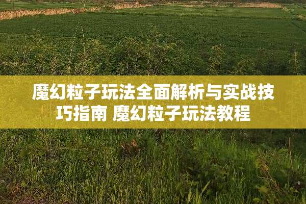 魔幻粒子玩法全面解析与实战技巧指南 魔幻粒子玩法教程 魔幻粒子玩法全面解析与实战技巧指南 魔幻粒子玩法教程