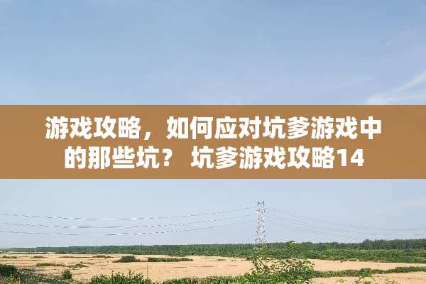 游戏攻略，如何应对坑爹游戏中的那些坑？ 坑爹游戏攻略14