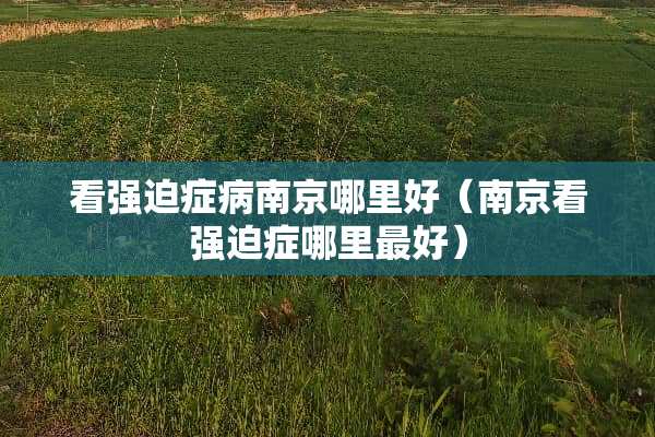 看强迫症病南京哪里好（南京看强迫症哪里最好）