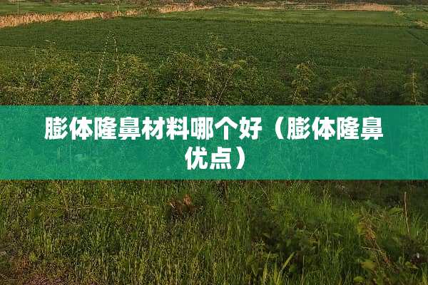 膨体隆鼻材料哪个好（膨体隆鼻优点）