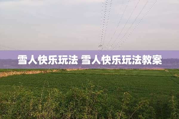 雪人快乐玩法 雪人快乐玩法教案