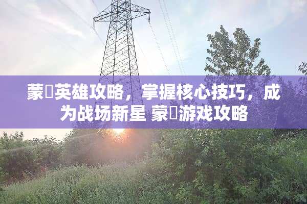 蒙犽英雄攻略，掌握核心技巧，成为战场新星 蒙犽游戏攻略