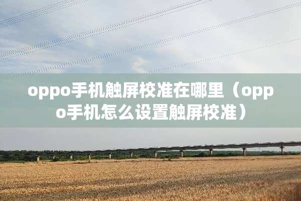 oppo手机触屏校准在哪里（oppo手机怎么设置触屏校准）